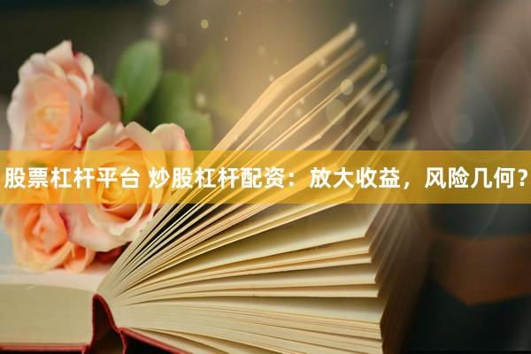 股票杠杆平台 炒股杠杆配资：放大收益，风险几何？