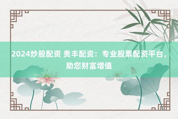 2024炒股配资 贵丰配资：专业股票配资平台，助您财富增值
