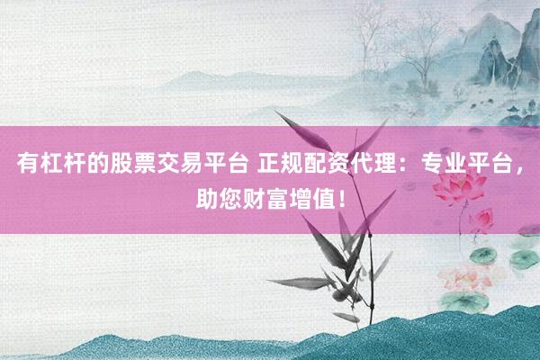 有杠杆的股票交易平台 正规配资代理：专业平台，助您财富增值！
