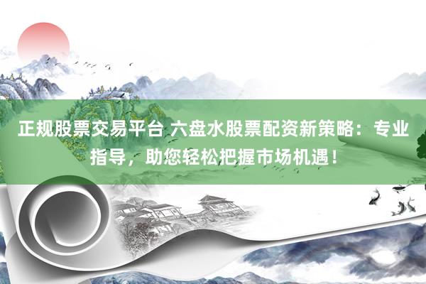 正规股票交易平台 六盘水股票配资新策略：专业指导，助您轻松把握市场机遇！