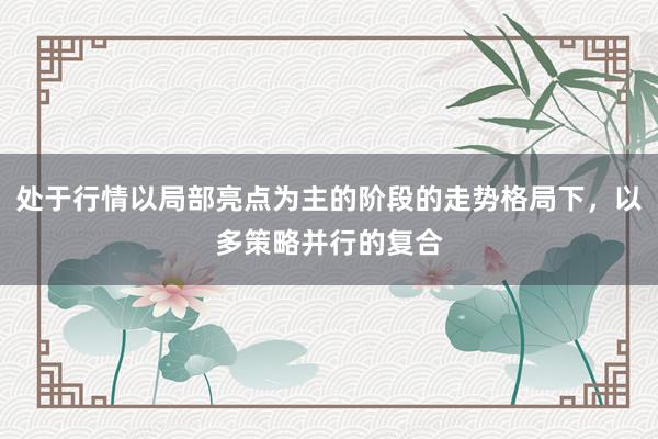 处于行情以局部亮点为主的阶段的走势格局下，以多策略并行的复合