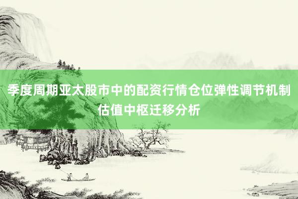 季度周期亚太股市中的配资行情仓位弹性调节机制估值中枢迁移分析