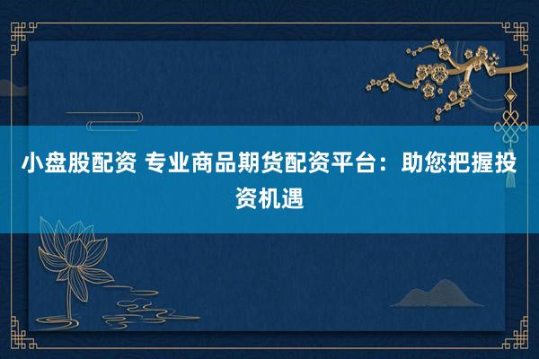 小盘股配资 专业商品期货配资平台：助您把握投资机遇